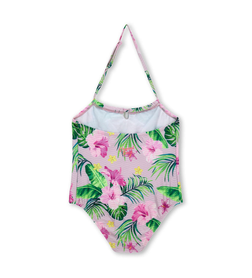 Girl - Floral One-Piece Swimsuit 9 - 10 Y Pink