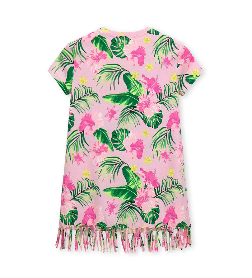 Girl - Floral Print Dress 9 - 10 Y Pink