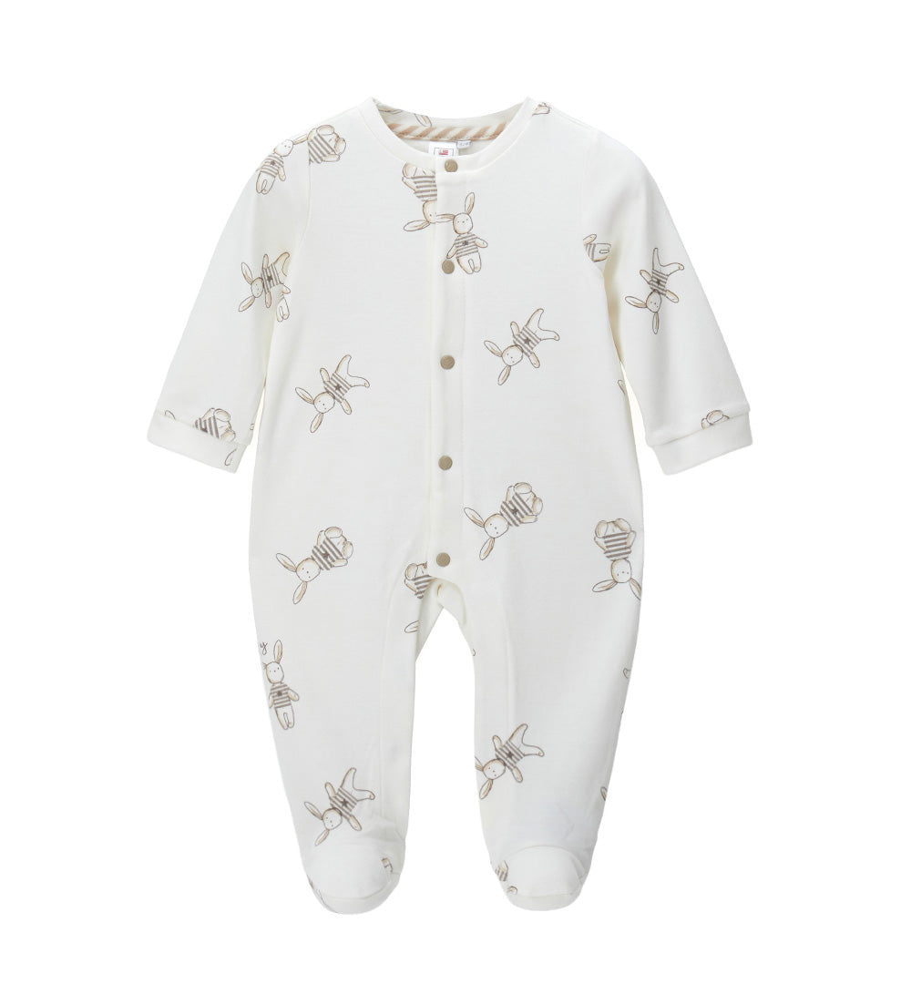 Newborn - Onesie with bunnies White 1M