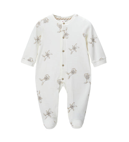 Newborn - Onesie with bunnies White 1M