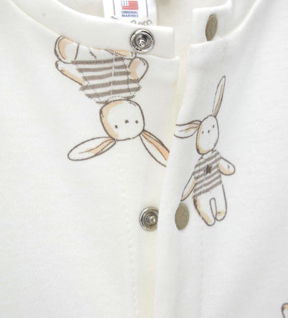 Newborn - Onesie with bunnies White 1M