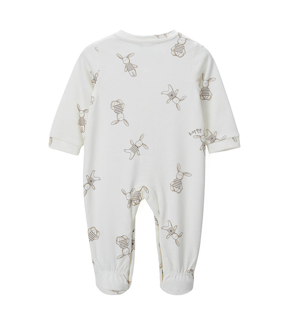Newborn - Onesie with bunnies White 1M