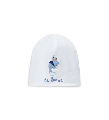 Newborn - Whale hat White UNI