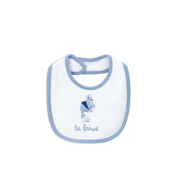 Newborn - Whale bib White UNI