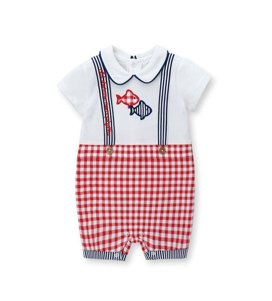 Newborn - Cotton romper 1M Red
