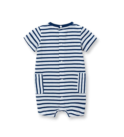 Newborn - Striped romper 1M Blue
