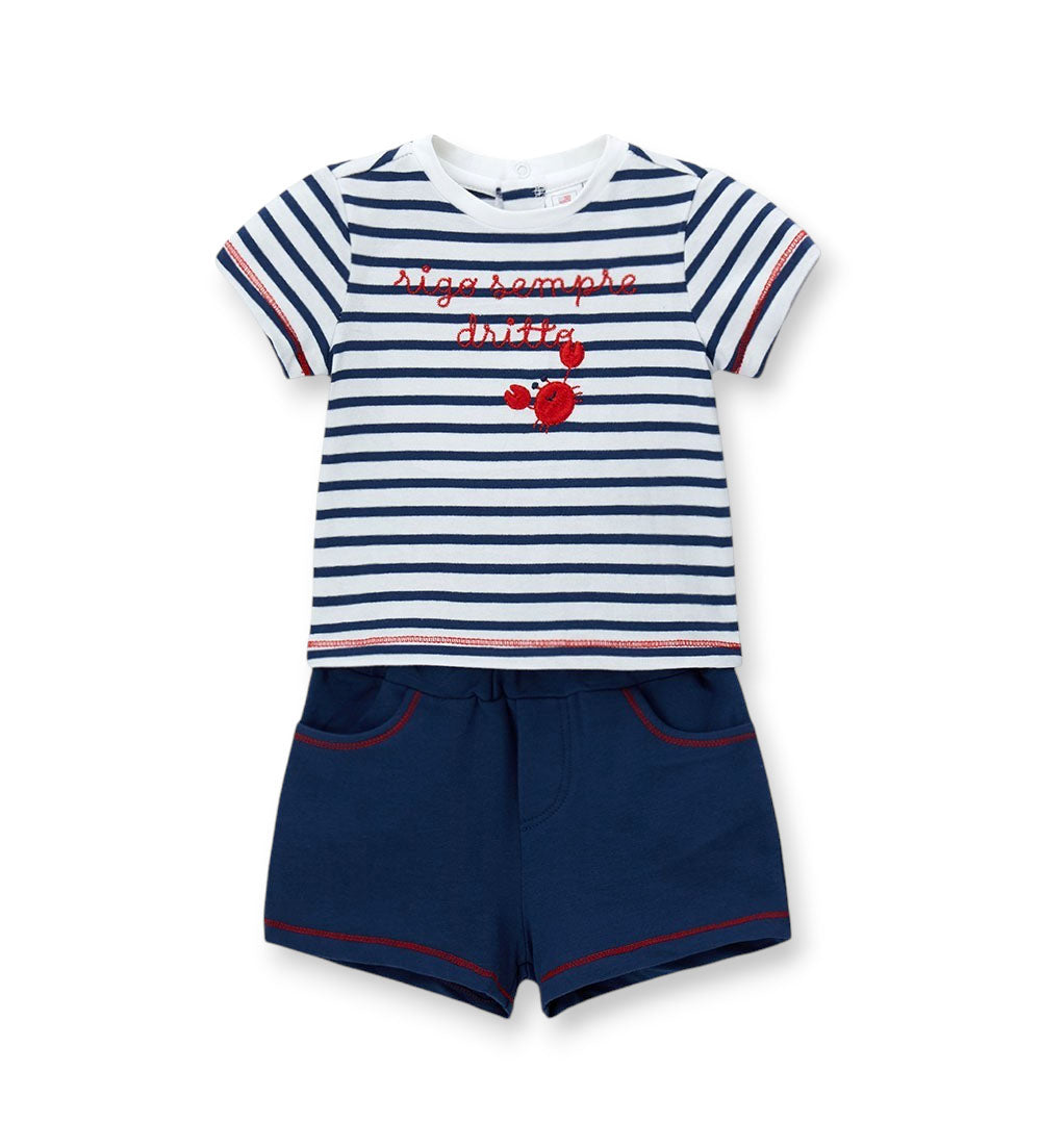 Newborn - T-shirt & bermuda shorts set 1M Blue