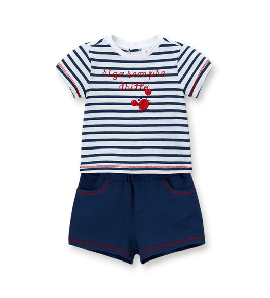 Newborn - T-shirt & bermuda shorts set 1M Blue
