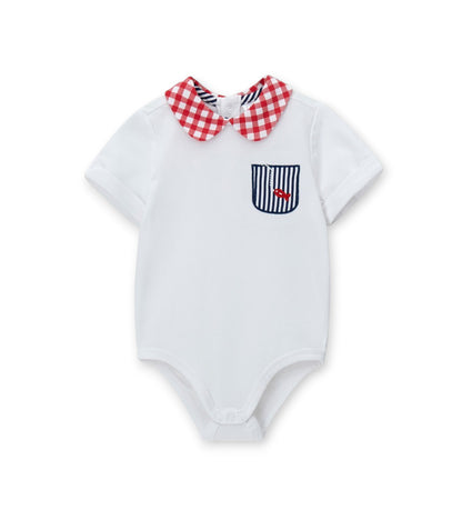 Newborn - Printed bodysuit 1M White