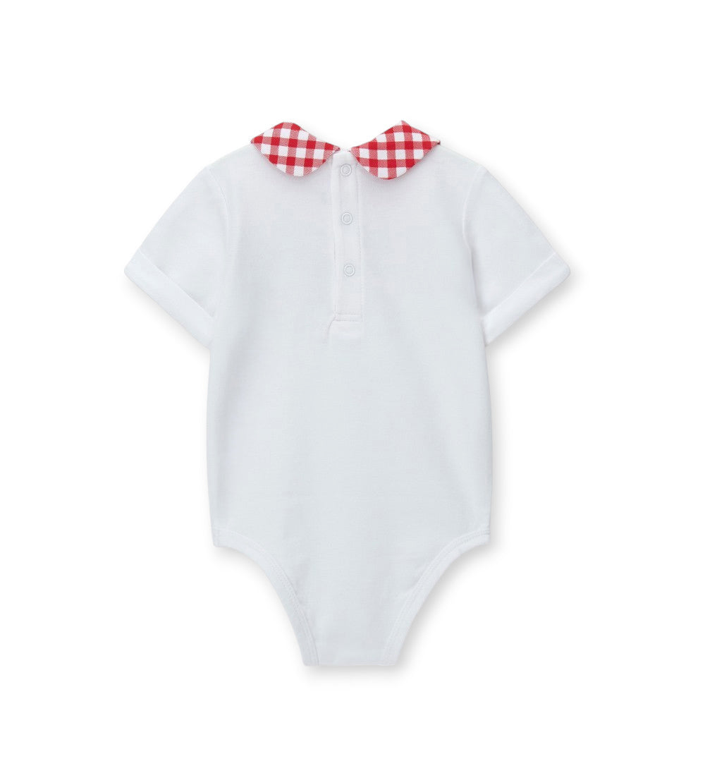 Newborn - Printed bodysuit 1M White