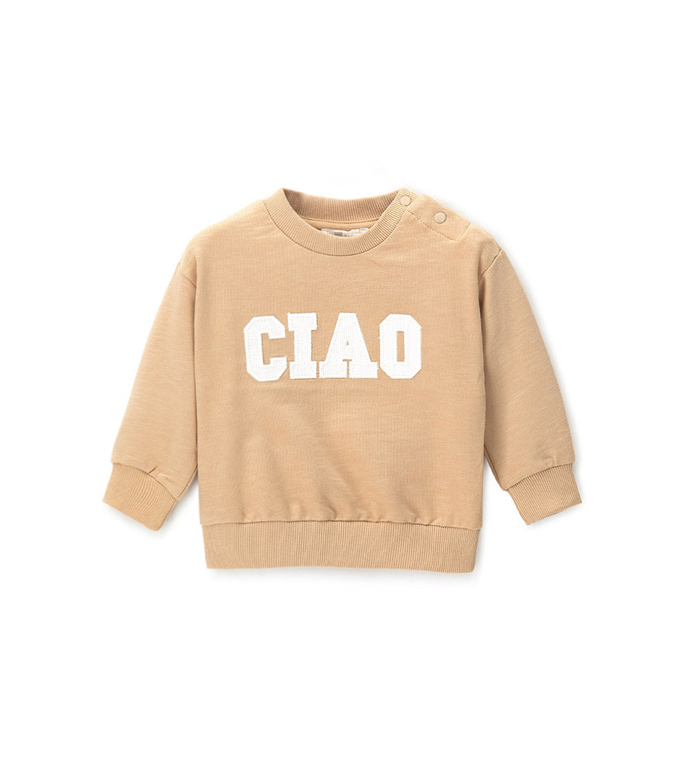 Newborn - Crewneck sweatshirt Beige 9 - 12 M