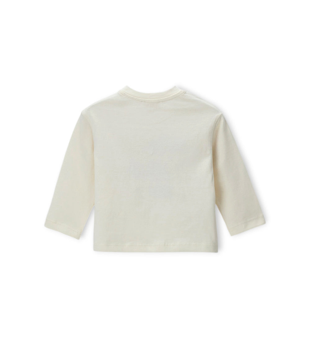 Newborn - Printed T-shirt Off White 9 - 12 M