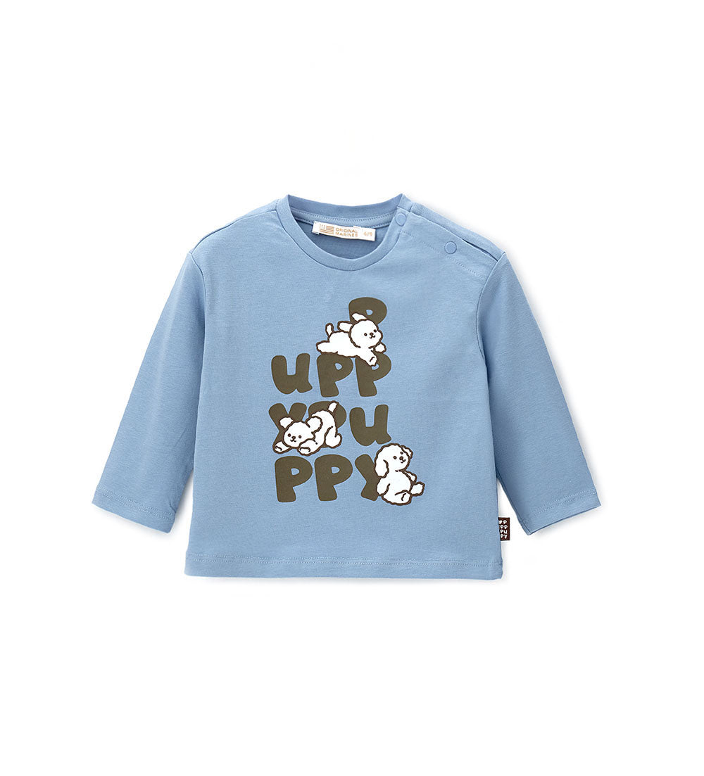 Newborn - Printed T-shirt Blue 9 - 12 M