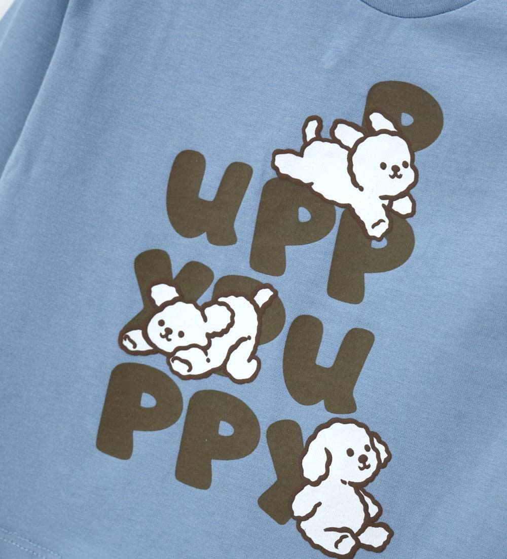 Newborn - Printed T-shirt Blue 9 - 12 M