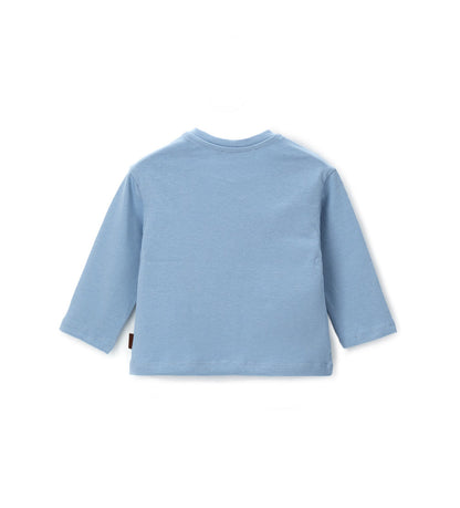 Newborn - Printed T-shirt Blue 9 - 12 M