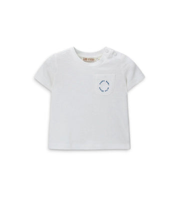 Newborn - T-shirt with pocket White 9 - 12 M