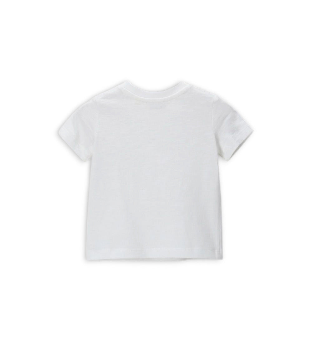 Newborn - T-shirt with pocket White 9 - 12 M
