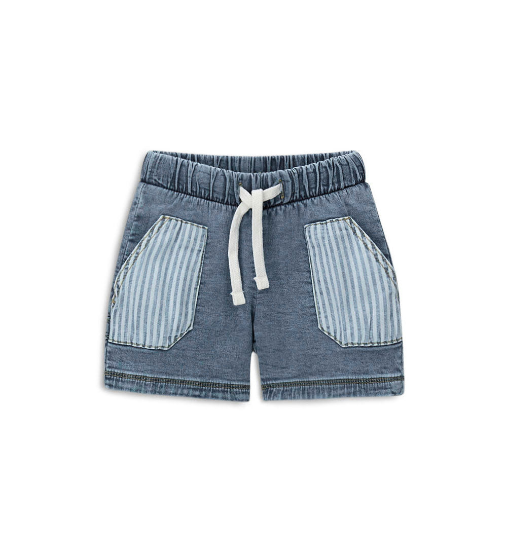 Newborn - Denim bermuda shorts Denim 9 - 12 M