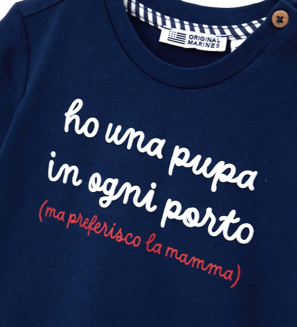 Newborn - Cotton T-shirt 9 - 12 M Blue