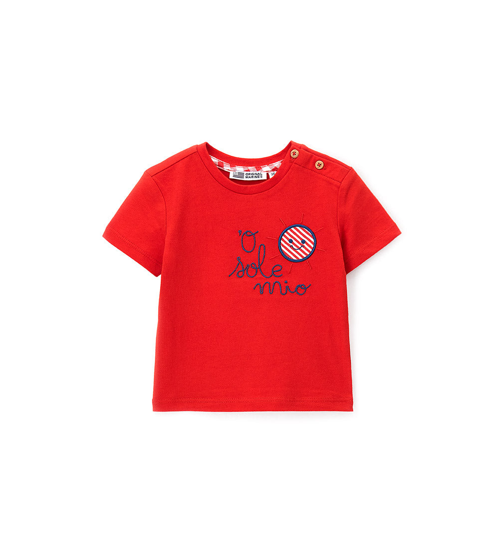 Newborn - Cotton T-shirt 9 - 12 M Blue