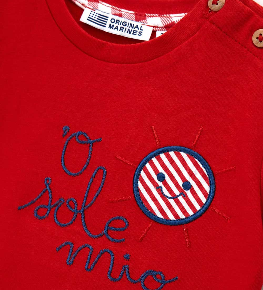 Newborn - Cotton T-shirt 9 - 12 M Blue