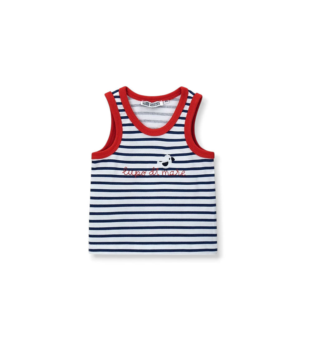 Newborn - Striped tank top 9 - 12 M Blue