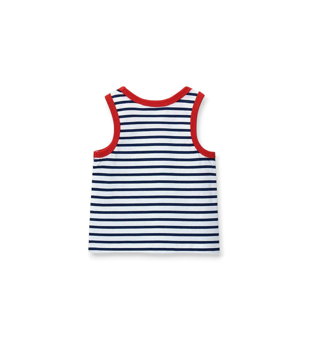 Newborn - Striped tank top 9 - 12 M Blue