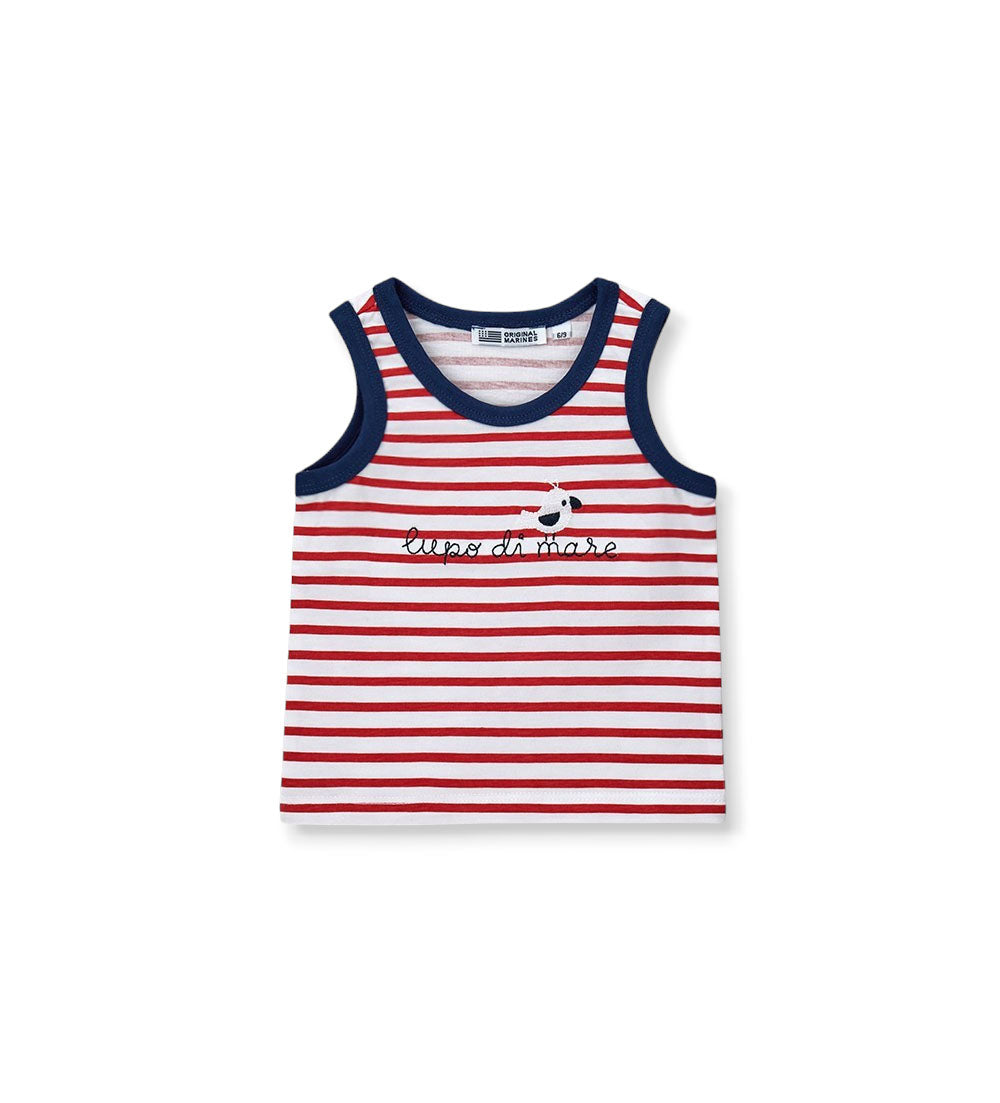 Newborn - Striped tank top 9 - 12 M Blue