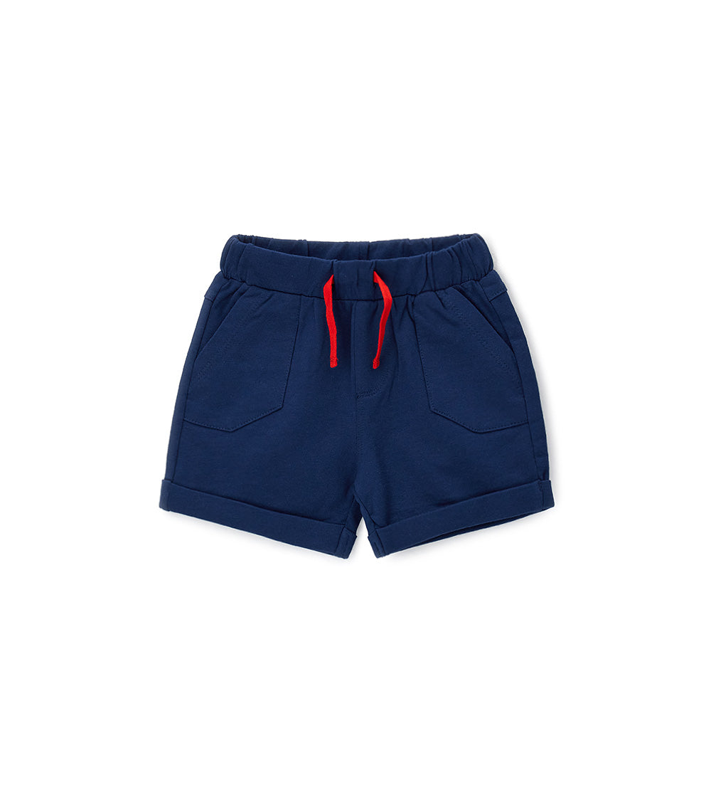 Newborn - Fleece bermuda shorts 9 - 12 M Blue