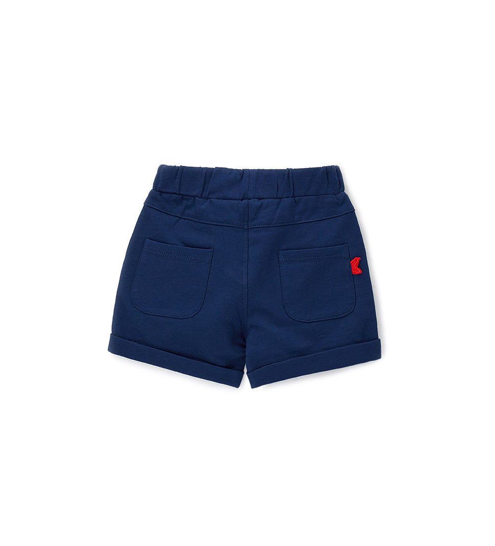 Newborn - Fleece bermuda shorts 9 - 12 M Blue