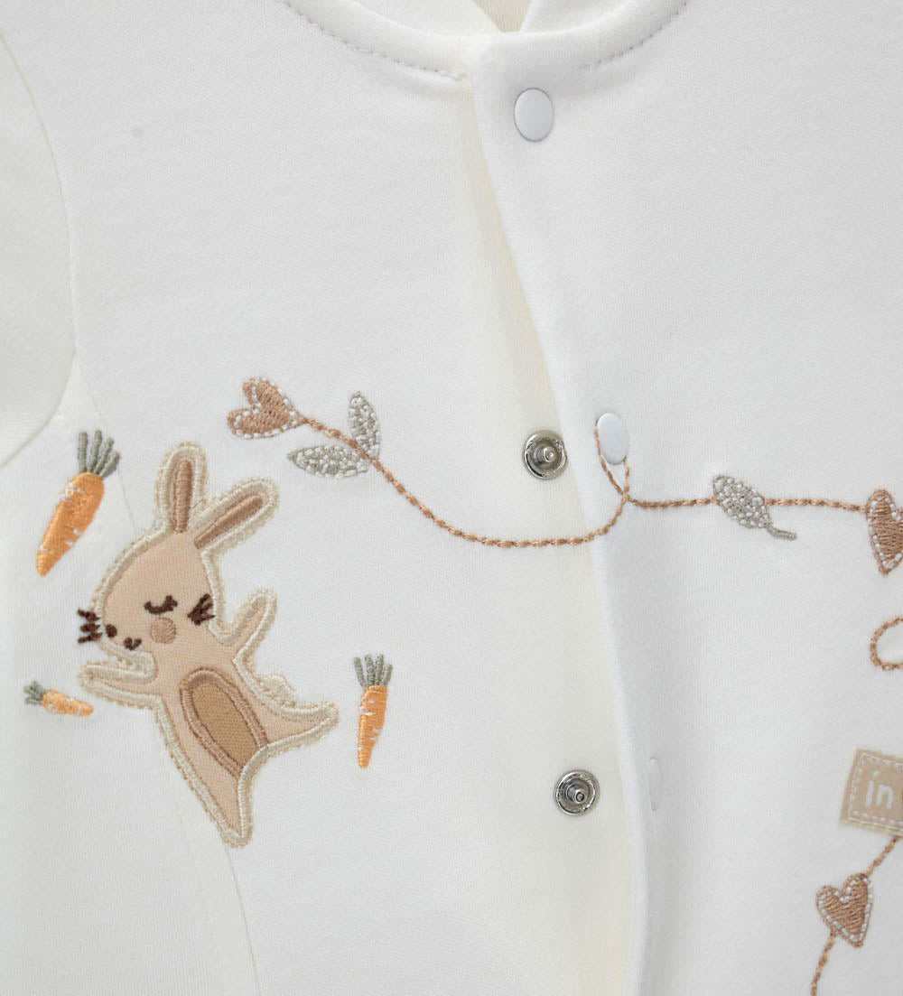 Newborn - Onesie with gloves White 1M