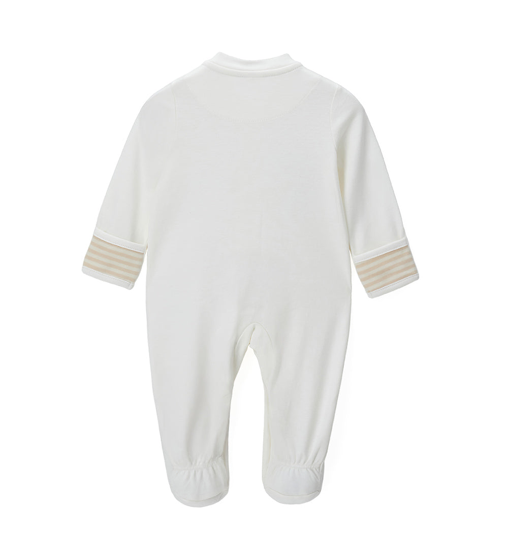 Newborn - Onesie with gloves White 1M