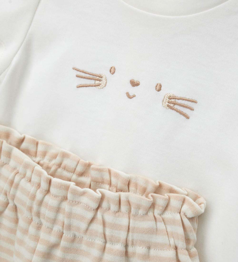Newborn - T-shirt and bermuda shorts set White 1M