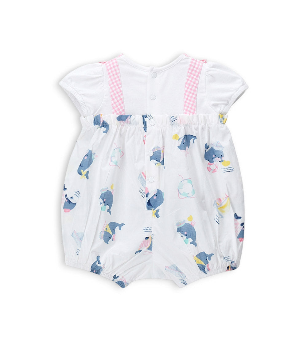 Newborn - Cotton romper White 1M