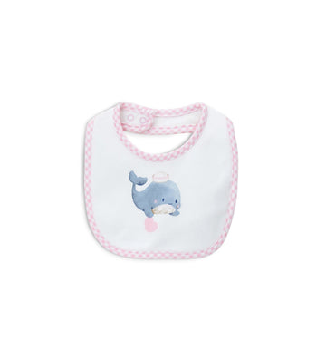 Newborn - Whale bib White UNI