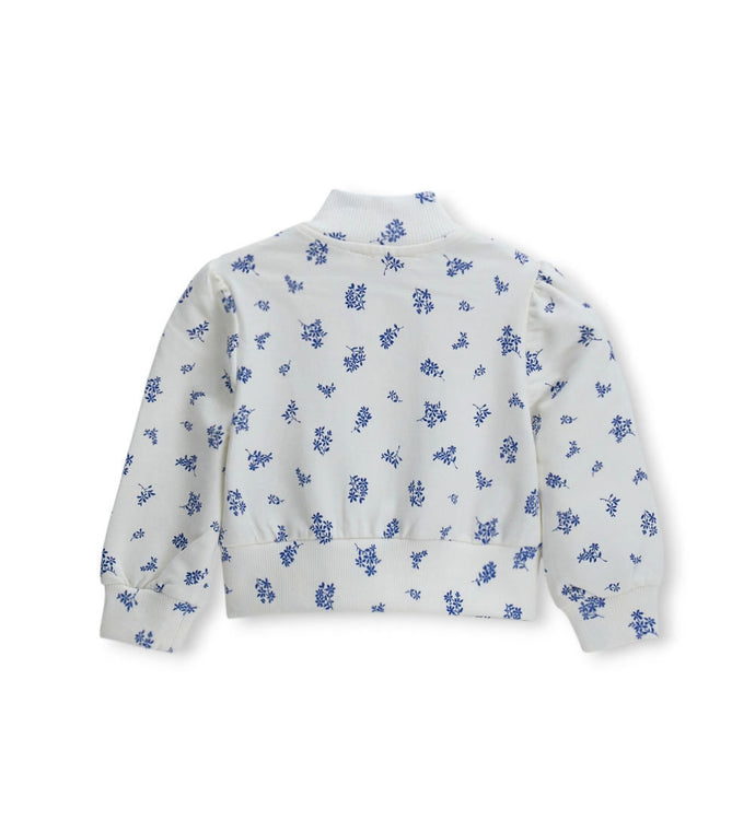 Newborn - Teddy jacket with flowers 9 - 12 M White