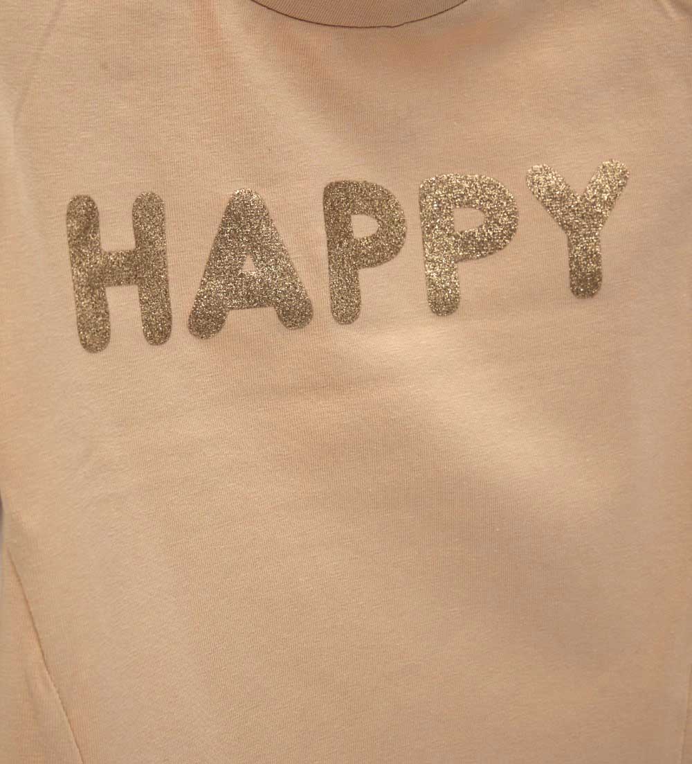 Newborn - Glitter T-shirt Beige 9 - 12 M