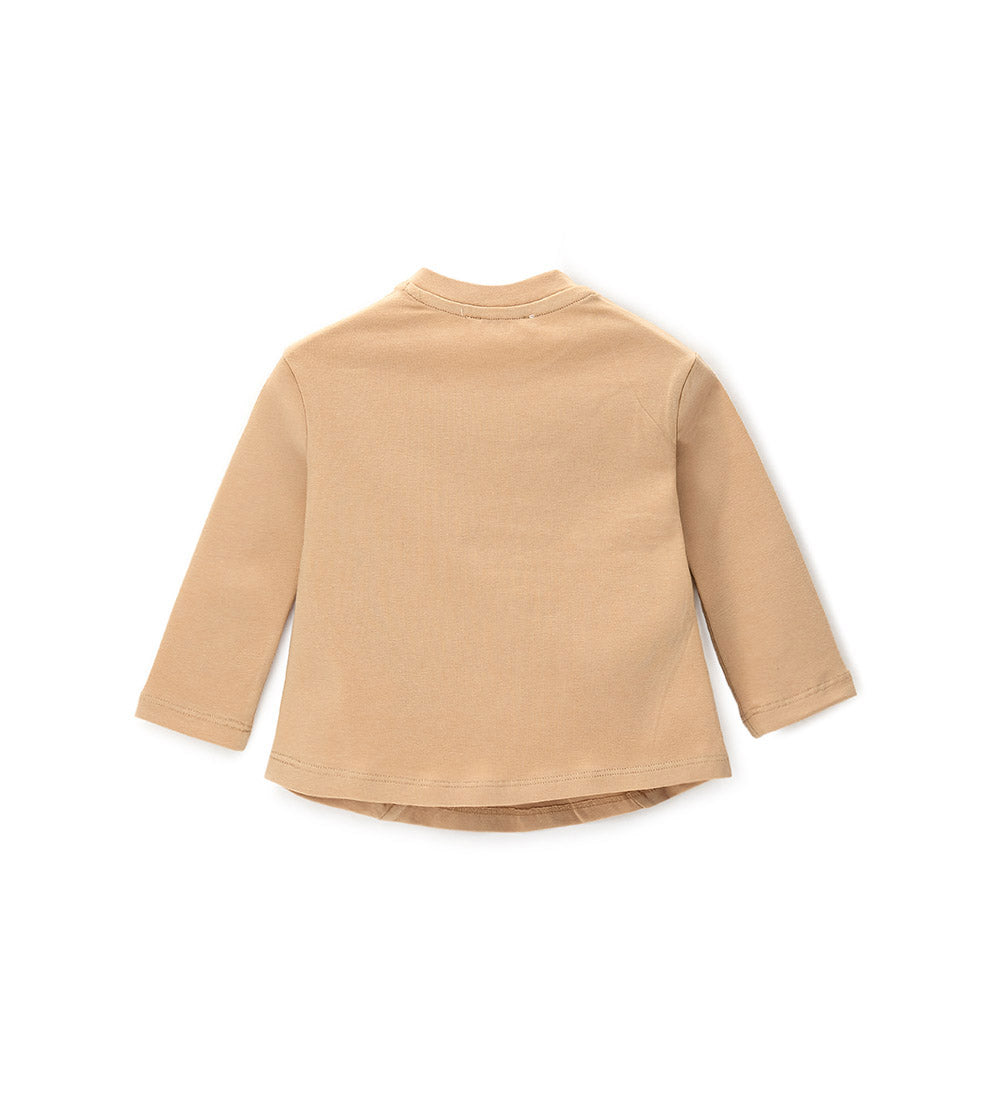 Newborn - Glitter T-shirt Beige 9 - 12 M