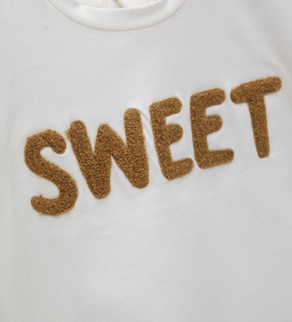 Newborn - Glitter T-shirt White 9 - 12 M