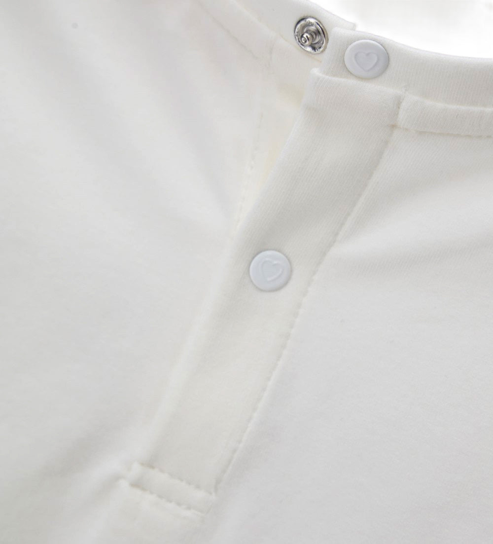 Newborn - Glitter T-shirt White 9 - 12 M