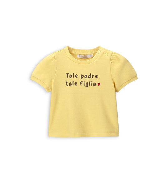 Newborn - Ribbed T-shirt Yellow 9 - 12 M