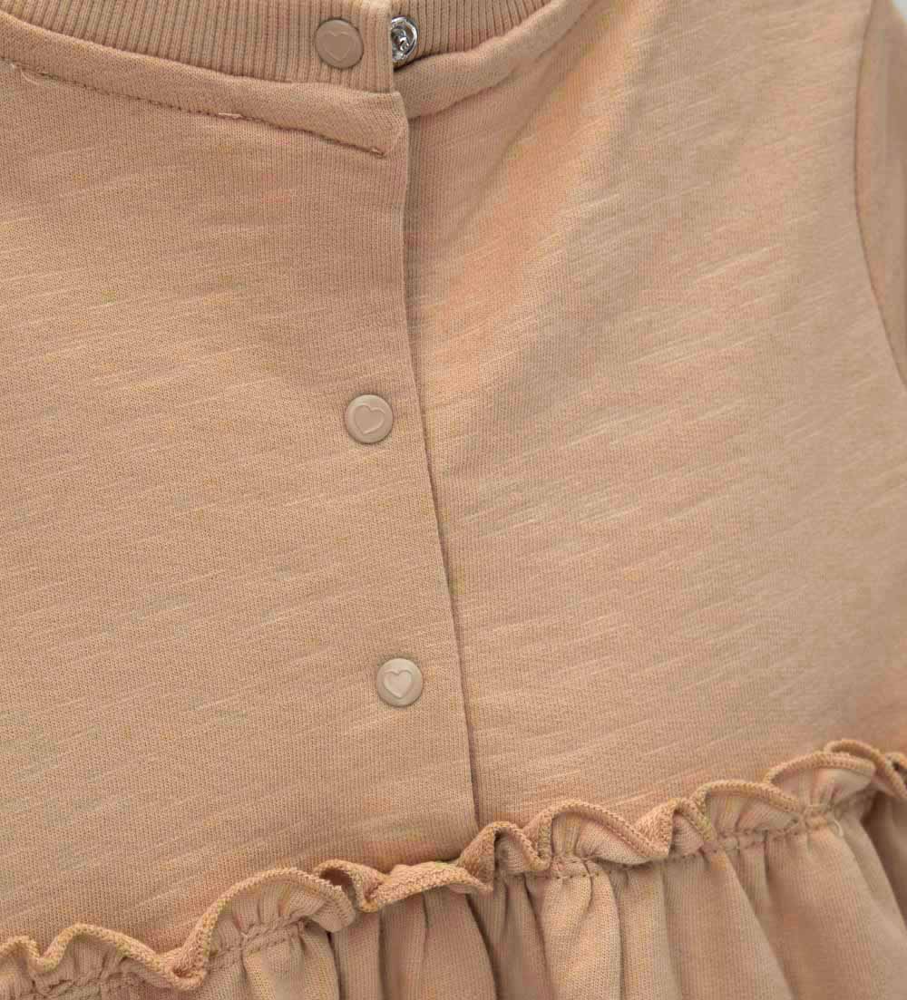Newborn - Sweatshirt dress Beige 9 - 12 M