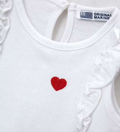 Newborn - Ruffled tank top 9 - 12 M White