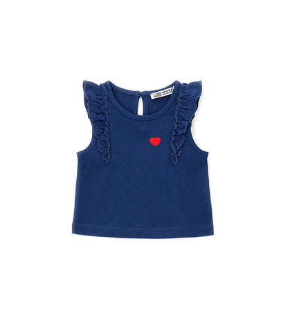 Newborn - Ruffled tank top 9 - 12 M White