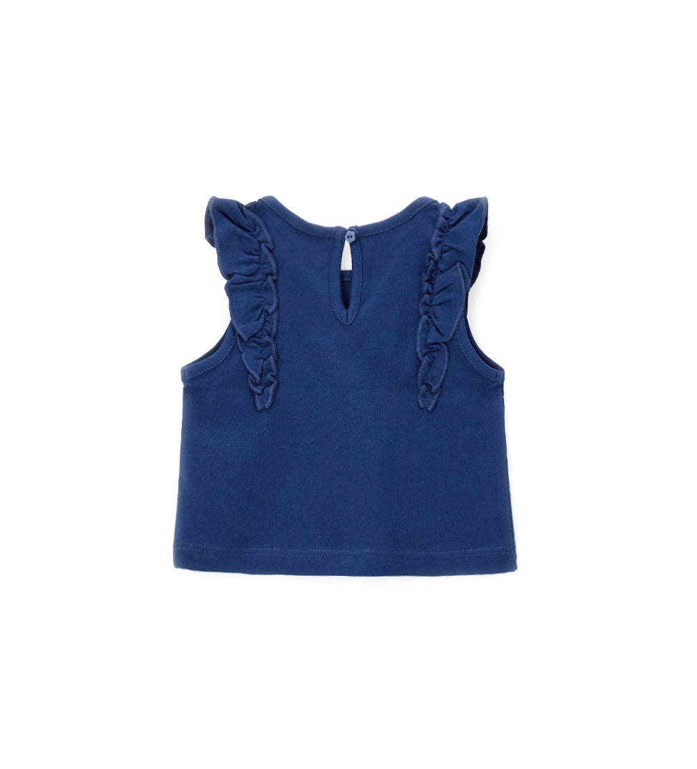 Newborn - Ruffled tank top 9 - 12 M White