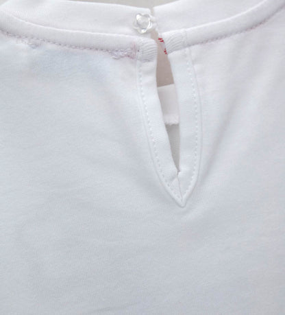 Newborn - T-shirt with embroidery 9 - 12 M White