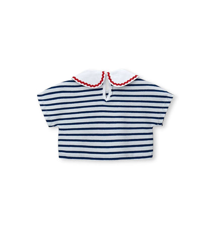 Newborn - Collared T-shirt 9 - 12 M Blue