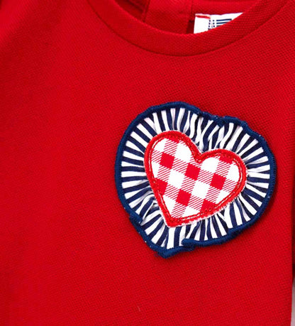 Newborn - T-shirt with ruffles 9 - 12 M Red