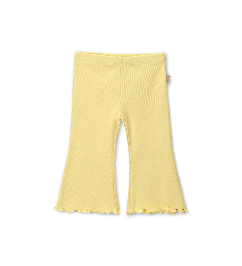 Newborn - Ribbed leggings Beige 9 - 12 M