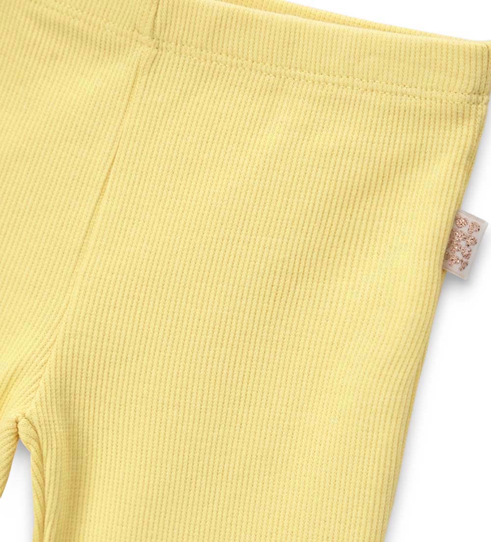 Newborn - Ribbed leggings Beige 9 - 12 M